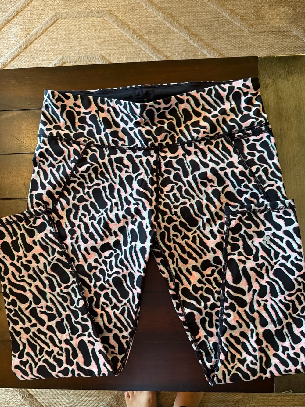 Sweaty Betty Pink and Black Animal Print Leggings